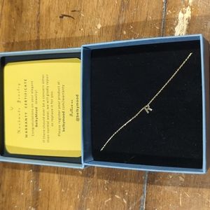 Belky Mood 18 inch "R" Necklace in 14kt Gold